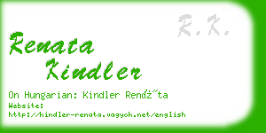 renata kindler business card